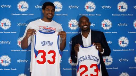 76ers introduce Andrew Bynum and Jason Richardson