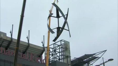 Wind turbine installed at Lincoln Financial Field