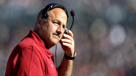 Temple head coach Steve Addazio watches from the sidelines during an NCAA college football game against Connecticut in East Hartford, Conn., Saturday, Oct. 13, 2012. (AP Photo/Michael Dwyer)