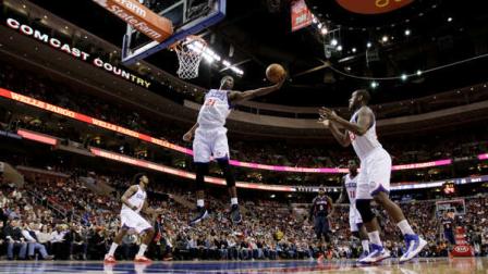 Philadelphia 76ers Thaddeus Young in action during an NBA basketball game against the Atlanta Hawks, Friday, Dec. 21, 2012, in Philadelphia. (AP Photo/Matt Slocum)