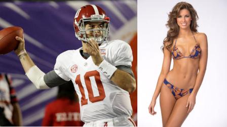 Before Miss Alabama USA Katherine Webb captured the heart of Alabamas QB AJ McCarron and fans everywhere, she had already dazzled the crowd in the Top Ten at last summers Miss USA. (PRNewsFoto/The Miss Universe Organization)