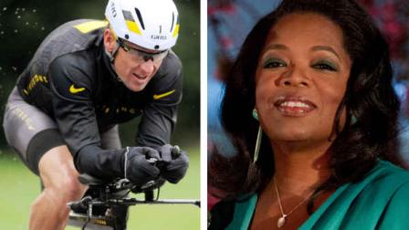 FILE - This combination image made of file photos shows Lance Armstrong, left, on Oct. 7, 2012, and Oprah Winfrey, right, on March 9, 2012. Armstrong plans to admit to doping throughout his career during an upcoming interview with Oprah Winfrey, USA Today reported late Friday, Jan. 11, 2013. (AP Photos/File)