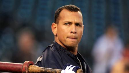 FILE - In this Wednesday, Oct. 17, 2012 file photo, New York Yankees Alex Rodriguez takes batting practice before Game 4 of the American League championship series against the Detroit Tigers, in Detroit. (AP Photo/Carlos Osorio, File)