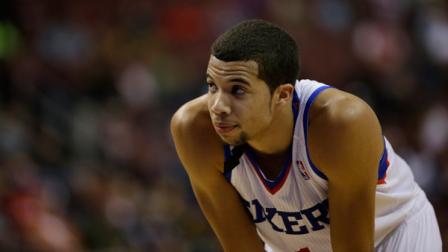 Philadelphia 76ers Michael Carter-Williams in action during an NBA basketball game against the Orlando Magic, Tuesday, Dec. 3, 2013, in Philadelphia. (AP Photo/Matt Slocum)