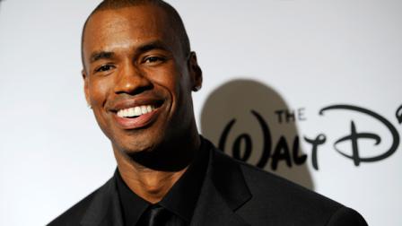 NBA basketball player Jason Collins poses at the 9th Annual Gay, Lesbian and Straight Education Network Respect Awards at The Beverly Hills Hotel on Friday, Oct. 18, 2013 in Beverly Hills, Calif. (Photo by Chris Pizzello/Invision/AP)