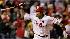 Philadelphia Phillies' Jayson Werth throws his bat after hitting his second home run of the game against New York Yankees' Andy Pettitte during the sixth inning of Game 3 of the Major League Baseball World Series Saturday, Oct. 31, 2009, in Philadelphia. (AP Photo/David J. Phillip)  