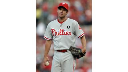 Philadelphia Phillies starting pitcher Roy Oswalt stands on the mound after giving up a single to St. Louis Cardinals Tony Cruz during the second inning of a baseball game, Thursday, June 23, 2011, in St. Louis. Oswalt left the game after pitching two innings. (AP Photo/Jeff Roberson)