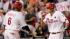 Philadelphia Phillies Ryan Howard, left, greets...
