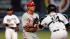 Philadelphia Phillies Hunter Pence, center, is...