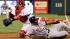 Washington Nationals Danny Espinosa, bottom,...