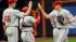 Philadelphia Phillies Hunter Pence, right,...