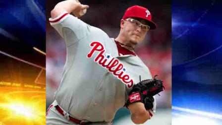 Philadelphia Phillies starter Vance Worley (49) pitches during the first inning of a baseball game against the Washington Nationals in Washington, Saturday, May 5, 2012. (AP Photo Manuel Balce Ceneta)