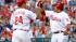 Philadelphia Phillies Carlos Ruiz greets Ty...