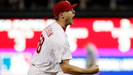 Philadelphia Phillies closer Jonathan Papelbon reacts after striking out the last player in the ninth inning of a baseball game with the Milwaukee Brewers, Tuesday, July 24, 2012, in Philadelphia. The Phillies won 7-6. (AP Photo/Tom Mihalek)