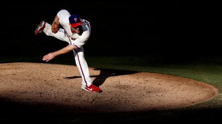 Philadelphia Phillies Cliff Lee follows through after a pitch in the fourth inning of a baseball game against the Miami Marlins, Wednesday, Sept. 12, 2012, in Philadelphia. (AP Photo/Matt Slocum)