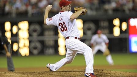 Philadelphia Phillies Cliff Lee is shown during a baseball game against the Atlanta Braves on Sunday, Aug. 4, 2013, in Philadelphia. (AP Photo/Michael Perez)