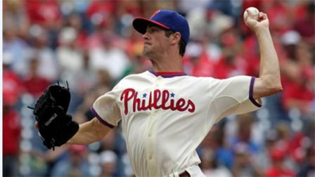 Philadelphia Phillies starting pitcher Cole Hamels throws against the Atlanta Braves in the first inning of a baseball game on Sunday, Sept. 8, 2013, in Philadelphia. (AP Photo/H. Rumph Jr)