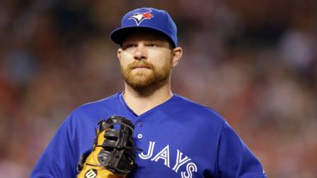 Blue Jays pitcher Brad Lincoln during a baseball game between the Toronto Blue Jays and the Los Angeles Angels in Anaheim, Calif., Saturday, Aug. 3, 2013. (AP Photo/Reed Saxon)