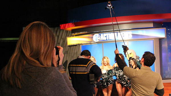 Swoop and Eagles Cheerleaders at 6abc