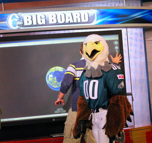 Swoop and Eagles Cheerleaders at 6abc