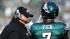 Philadelphia Eagles head coach Andy Reid, left,...