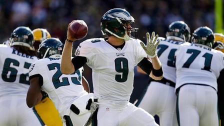 Philadelphia Eagles Nick Foles throws during the first half of an NFL football game against the Green Bay Packers Sunday, Nov. 10, 2013, in Green Bay, Wis.