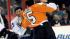 Toronto Maple Leafs Mike Brown, left, and...