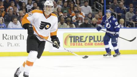 Philadelphia Flyers center Vincent Lecavalier (40) during the third period of an NHL hockey game against the Tampa Bay Lightning Wednesday, Nov. 27, 2013, in Tampa, Fla. (AP Photo/Chris OMeara)