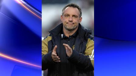 Philadelphia Unions coach Peter Nowak celebrates at the end of the second half of an MLS soccer match against Toronto FC, Saturday, Oct. 15, 2011, in Chester, Pa. The game ended in a 1-1 tie. (AP Photo/Michael Perez)