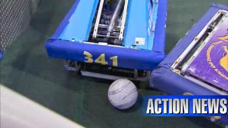 Student-built robots face off at the Drexel University regional robotics competition.