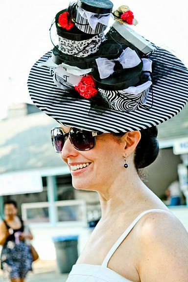 The popular Ladies Hat Contest at The Devon...