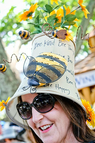 A very fun bee-themed hat took second place!