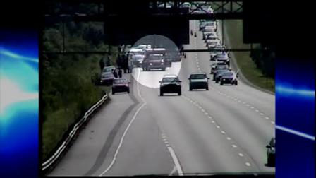 A screen grab from Sky 6 highlights the accident scene on I-95 in Upper Chichester, Delaware County on July 10, 2011.