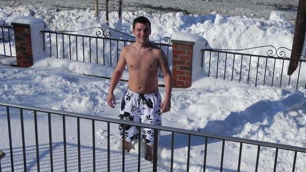 Swimsuits in the snow