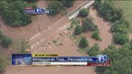Chopper 6 HD over flooding in Whitemarsh Twp.