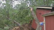 Walter Perez reports on damage in Shamong Twp.
