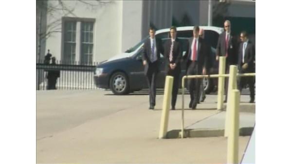 Ruffin Poole, former aide to Governor Mike Easley, arrived at the courthouse in handcuffs