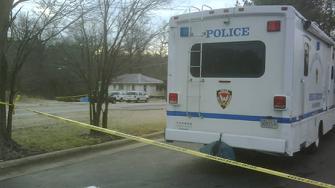 Police investigate a murder on Lynn Road in Durham (Jim Schumacher photo)