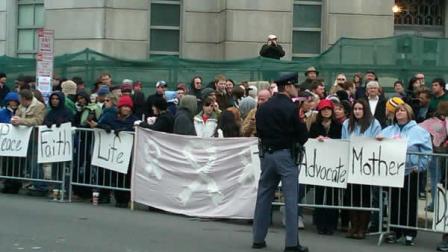 Members of the Line of Love in Raleigh