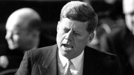 President John F. Kennedy giving his January 20, 1961 inauguration speech
