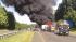 A truck burns on Interstate 85 Thursday morning...