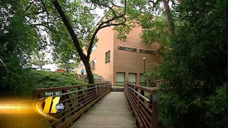 The victim said the rape happened near the Fayetteville Main Headquarters Library Thursday evening.