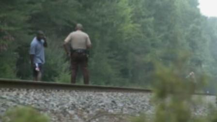 Officials investigate after a man was hit by a train early Wednesday.