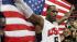 United States LeBron James celebrates after the...