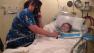 Ben Bowersox being treated in Dukes hyperbaric chamber.
