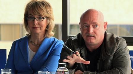 Former U.S. Rep. Gabrielle Giffords, D-Ariz., and her husband, former astronaut Mark Kelly, speak to Alaska gun owners at a roundtable meeting in the Captain Cook Hotel on Tuesday, July 2, 2013, in Anchorage, Alaska.