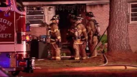 Eight people were forced from their homes early Friday by a fire at a Raleigh duplex.