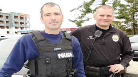 Durham Officers Gabriel Munter and J.J. McDonough