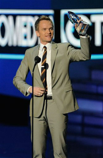 Neil Patrick Harris accepts an award during the People's Choice Awards on Wednesday, Jan. 11, 2012 in Los Angeles.
