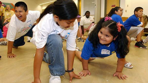 Children exercising
